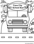 Cave City School Bus Coloring Page Cave City Caveman